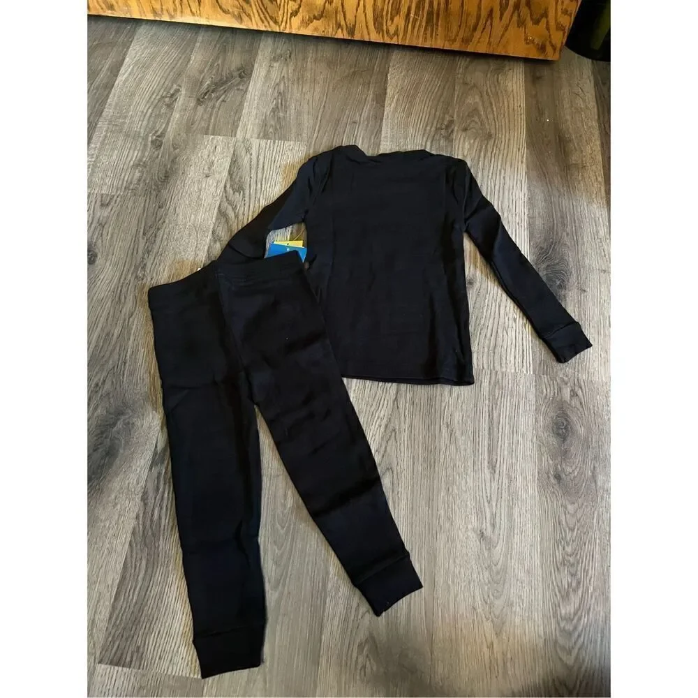 Komar Kids Black Skeleton Glow In The Dark 2pc Jammy Set 12 Month NEW